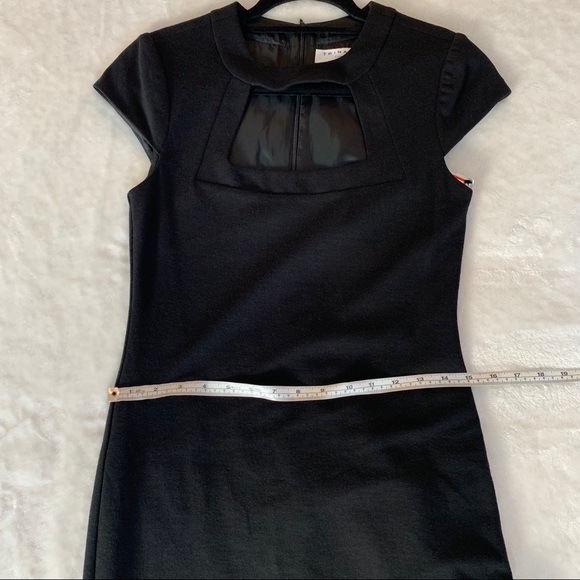 Trina Turk Sm Black Dress with Cutout and Feathers - Picture 5 of 8